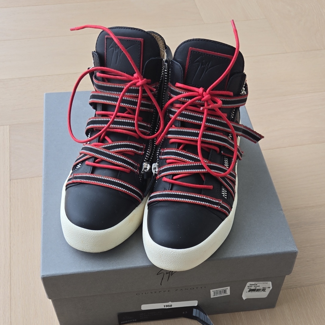 Giuseppe Zanotti Black And Red Sneakers
